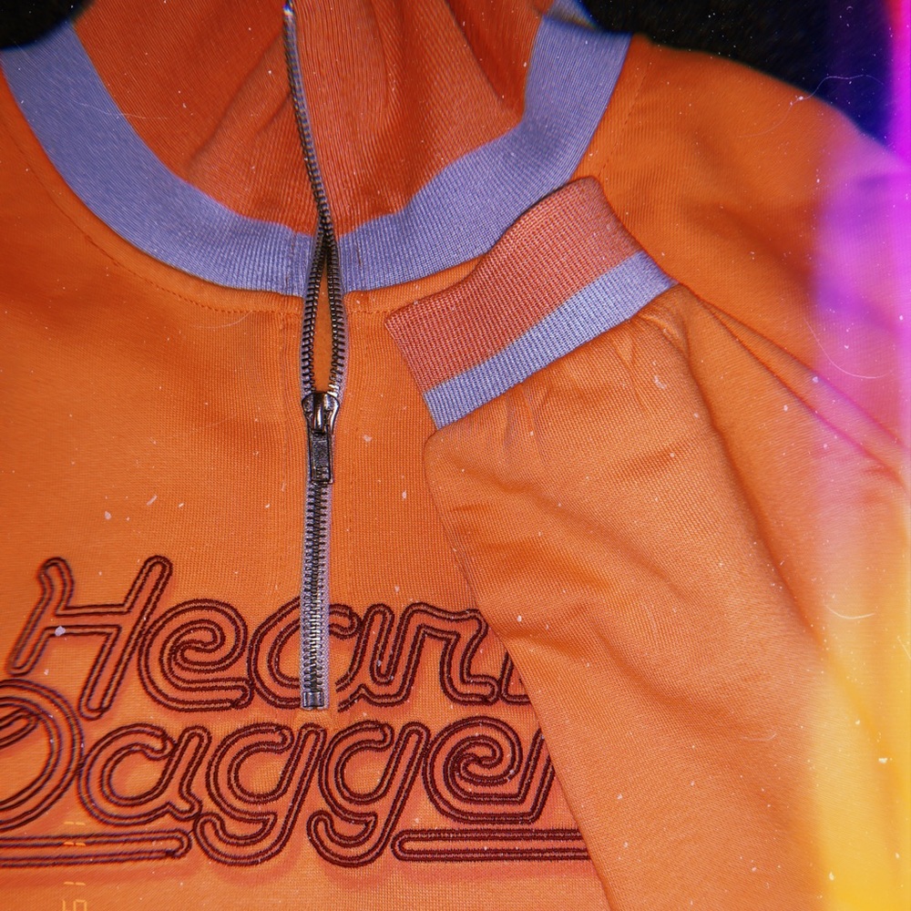 HEART AND DAGGER HALF ZIP SWEATSHIRT